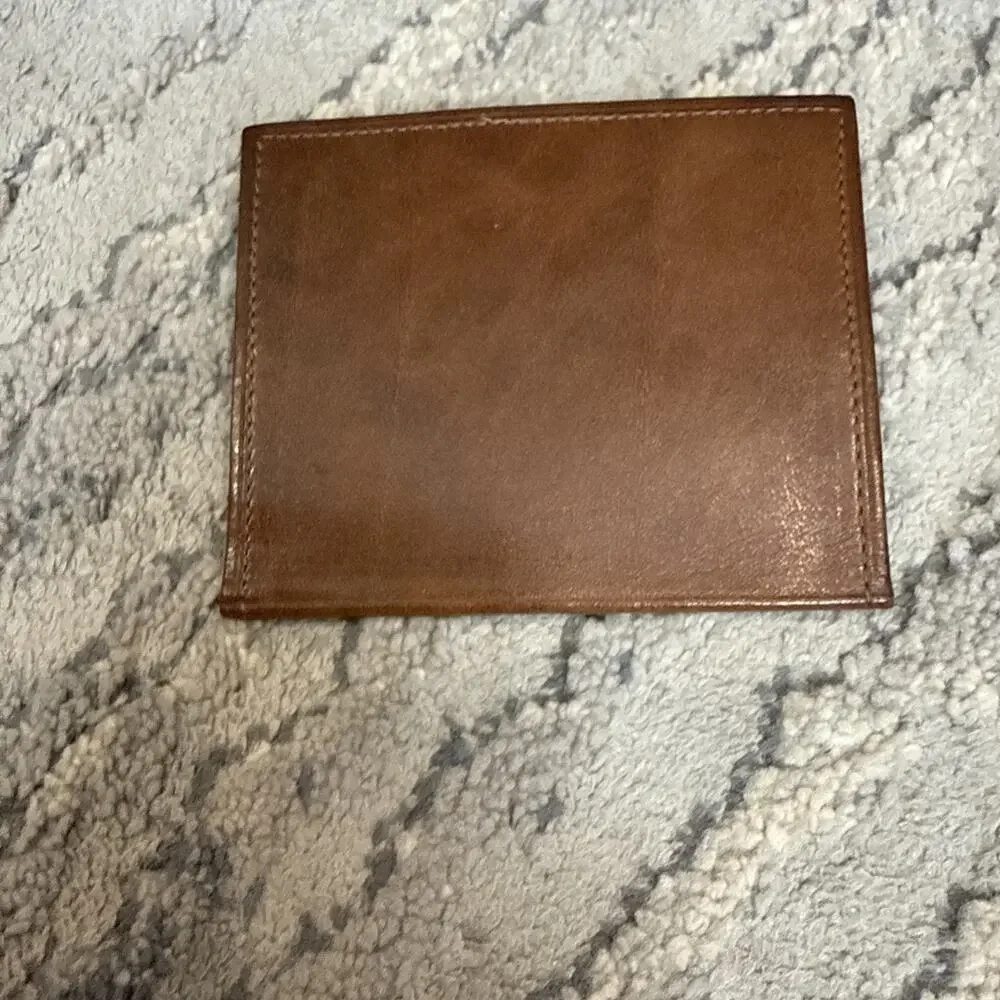 Vintage Pierre Cardin Men Brown Leather Bifold Wallet